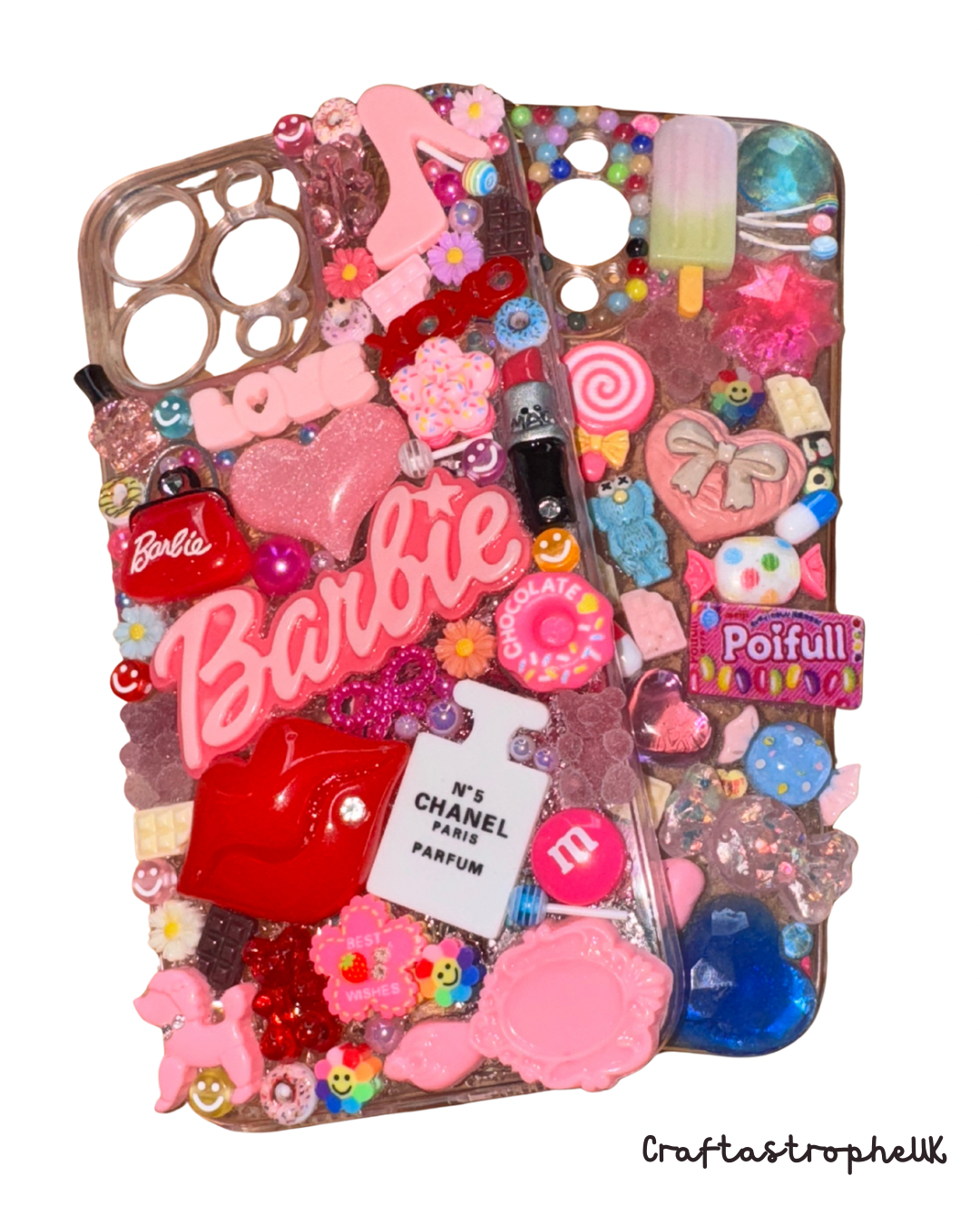 Barbie iPhone 14 Pro Max Case – Kawaii Pink Decoden Phone Case