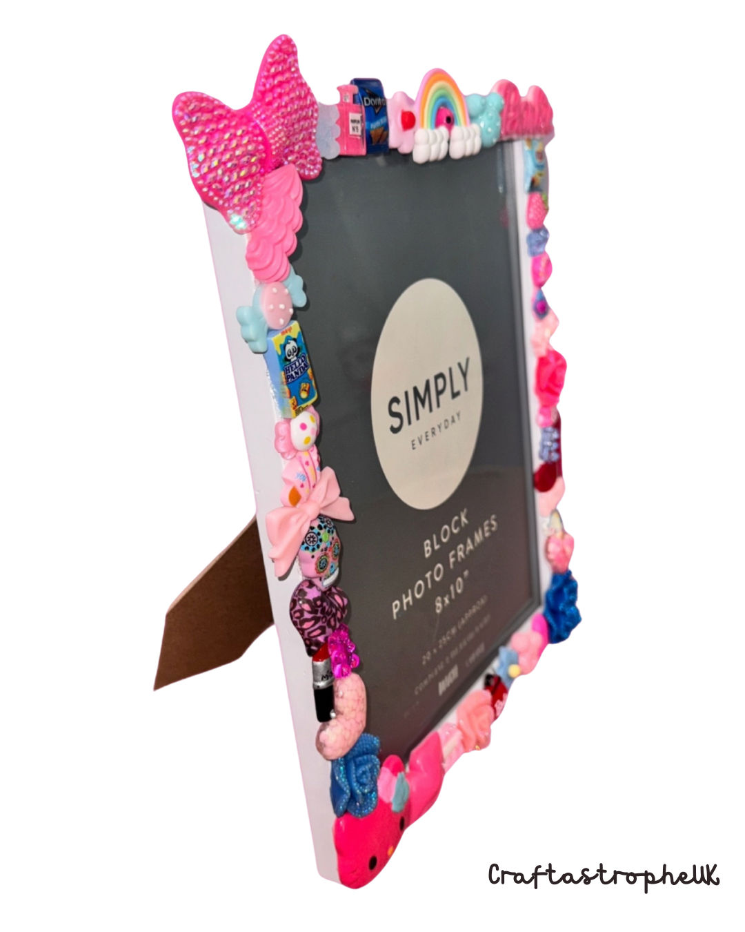 Pink Barbie 8x10” Photo Frame/ Picture Frame – Handmade Kawaii Decoden Home Decor for Children, Adults, Gifts & Home Accessories