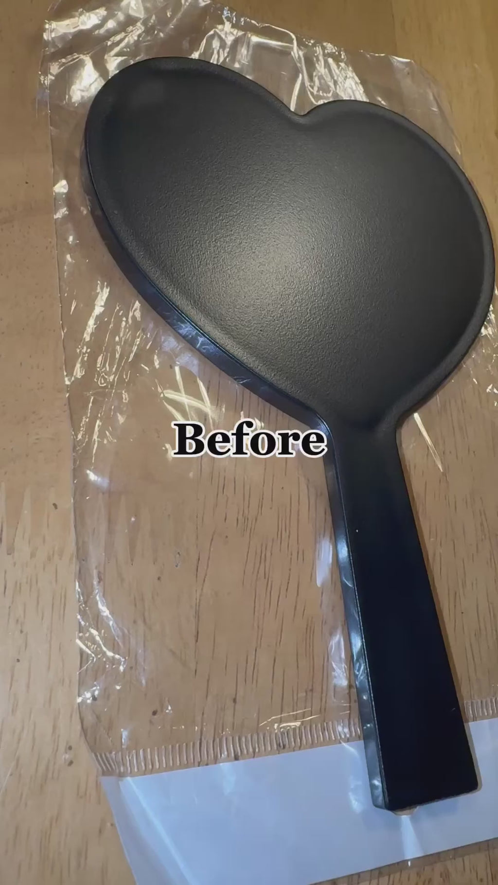 Sweet Treats Heart Mirror – Black Kawaii Decoden Candy Handheld Mirror