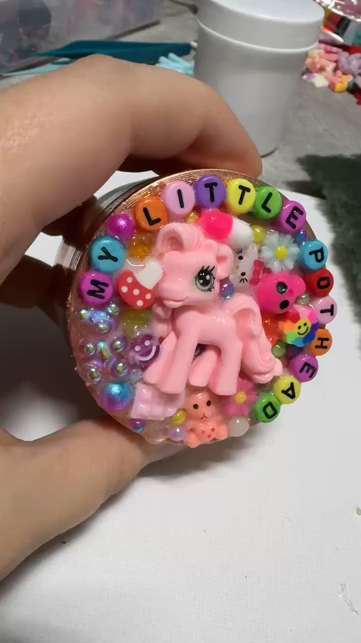 My Little Pony Style Rose Gold Metal Herb/ Spice Grinder – 4 Tier Kawaii Decoden Junk Grinder